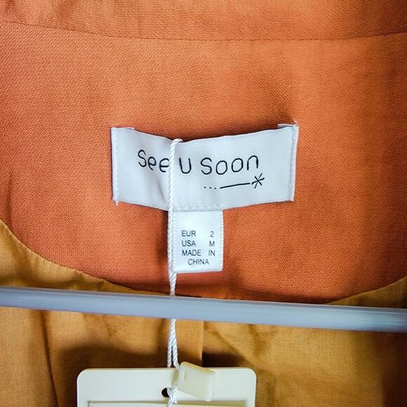 See U Soon Blazer with Notched Lapel and Relaxed Fit - Picture 4 of 4